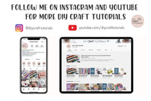 Load image into Gallery viewer, Follow me on Instagram and Youtube for more DIY Craft Tutorials. Search for DIY Craft Tutorials.