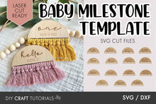 Load image into Gallery viewer, Macrame Baby Milestone SVG