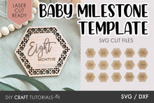 Load image into Gallery viewer, Baby Milestone SVG - Rattan Hexagon