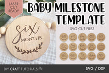 Load image into Gallery viewer, Leaf Baby Milestone SVG