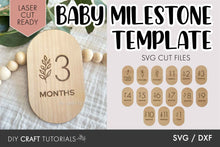 Load image into Gallery viewer, Oval Baby Milestone SVG