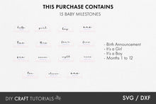 Load image into Gallery viewer, Macrame Baby Milestone SVG