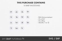 Load image into Gallery viewer, Boho Baby Milestone SVG