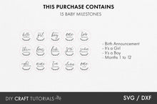 Load image into Gallery viewer, Leaf Baby Milestone SVG