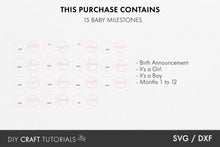 Load image into Gallery viewer, Layered Baby Milestone SVG