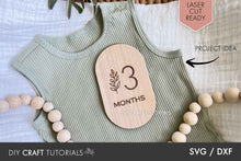 Load image into Gallery viewer, Oval Baby Milestone SVG