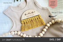 Load image into Gallery viewer, Macrame Baby Milestone SVG