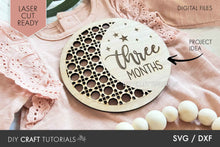 Load image into Gallery viewer, Celestial Moon and Star Baby Milestone SVG