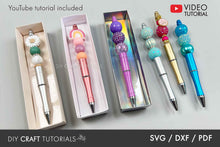 Load image into Gallery viewer, Beaded Pen Box Template