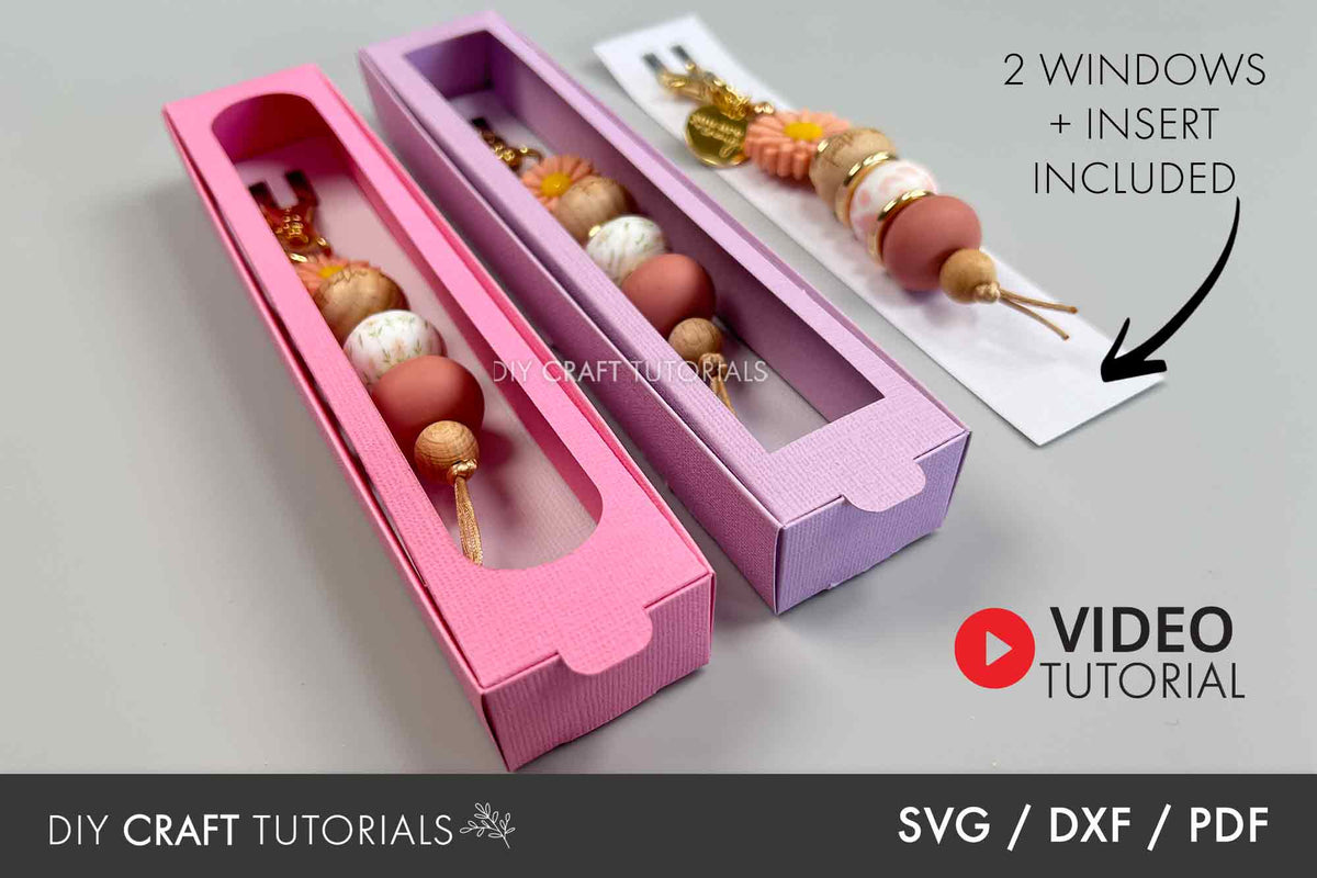 Beaded Keychain Display Box Template DIY Craft Tutorials