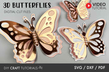 Load image into Gallery viewer, 3D Butterfly SVG Template 5