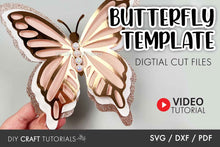 Load image into Gallery viewer, Layered Butterfly Template