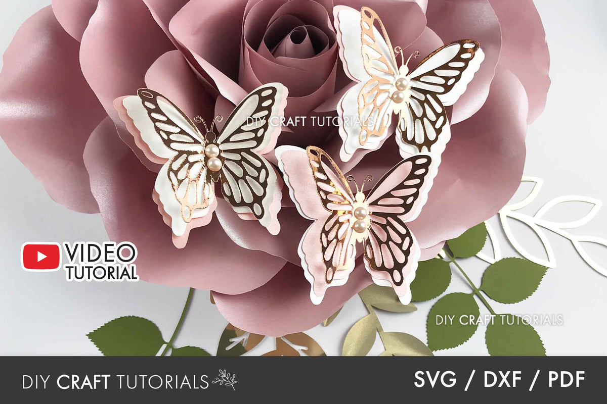 3D Butterflies. Craft.Cricut SVG. By Svetlana