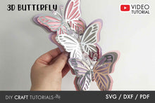 Load image into Gallery viewer, 3D Butterfly SVG Template 2