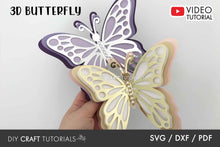 Load image into Gallery viewer, 3D Butterfly SVG Template 4