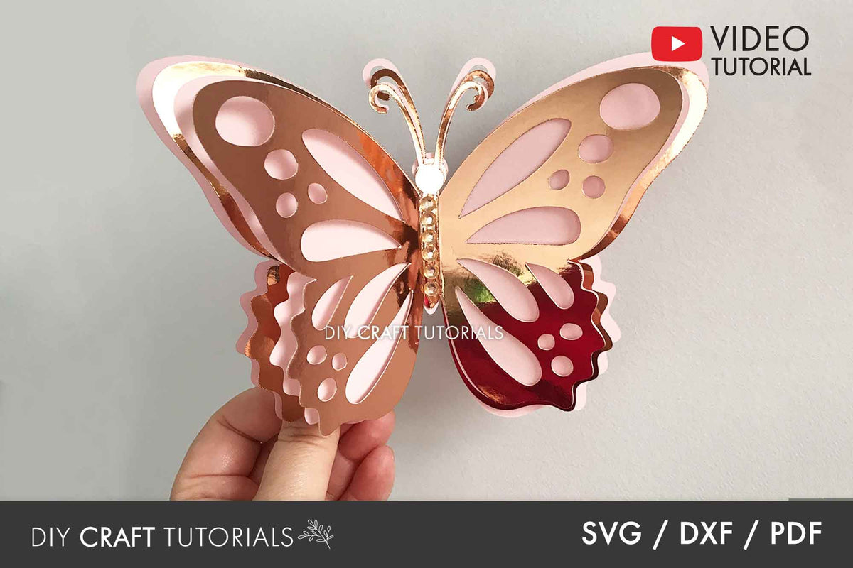 3d Butterfly Paper Craft with Your Cricut Tutorial 