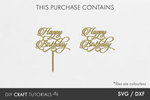 Load image into Gallery viewer, Birthday Cake Topper SVG - 1