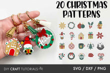 Load image into Gallery viewer, Christmas Keychain Patterns SVG