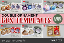 Load image into Gallery viewer, Double Ornament Box SVG Bundle - 6 Sizes