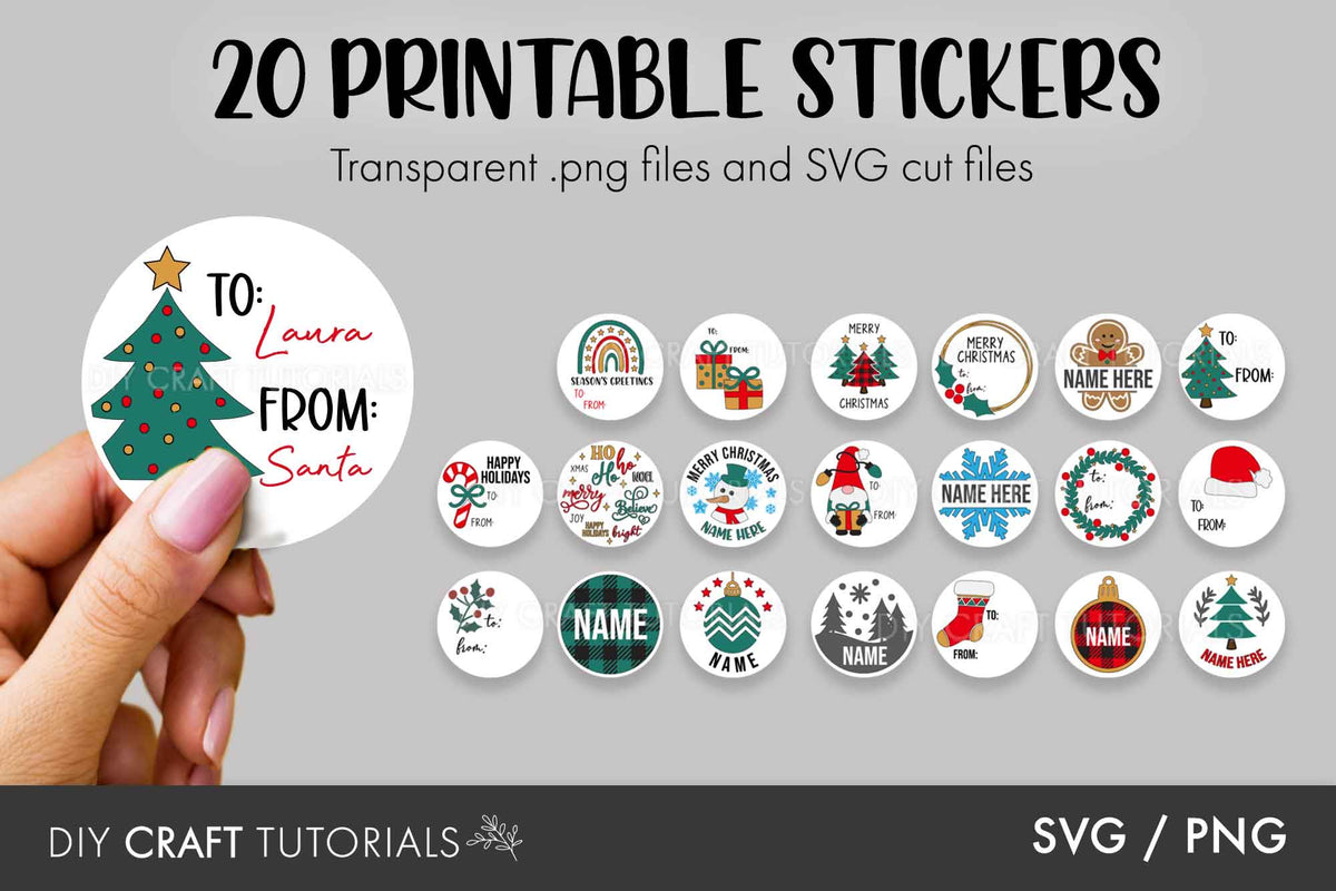 Printable Christmas Stickers - Vol 2