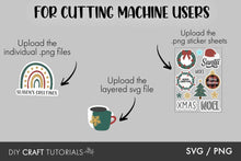 Load image into Gallery viewer, Printable Christmas Stickers - Vol 1