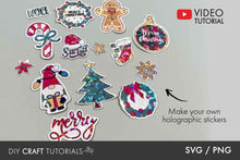 Load image into Gallery viewer, Printable Christmas Stickers - Vol 1