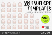 Load image into Gallery viewer, Envelope SVG Templates - 8 Sizes