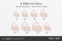 Load image into Gallery viewer, Envelope SVG Templates - 8 Sizes