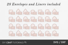 Load image into Gallery viewer, Envelope SVG Templates - 8 Sizes