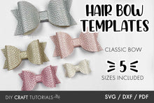 Load image into Gallery viewer, Hair Bow Template - Classic Bow