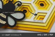 Load image into Gallery viewer, Layered Mandala SVG - Honeycomb and Bee