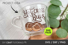 Load image into Gallery viewer, Hot Cross Bun SVG