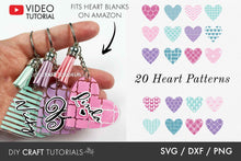 Load image into Gallery viewer, Keychain SVG - Heart Pattern SVG