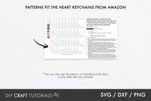 Load image into Gallery viewer, Keychain SVG - Heart Pattern SVG