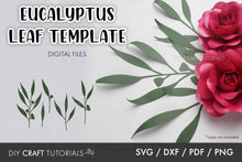Load image into Gallery viewer, Eucalyptus Leaf SVG Template
