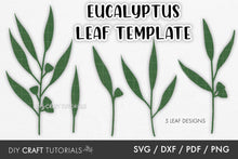 Load image into Gallery viewer, Eucalyptus Leaf SVG Template