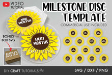 Load image into Gallery viewer, Sunflower Baby Milestone SVG