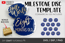 Load image into Gallery viewer, Monthly Milestone Disc SVG - Set 11