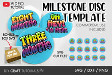 Load image into Gallery viewer, Monthly Milestone Disc SVG Bundle
