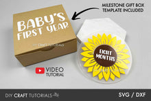 Load image into Gallery viewer, Sunflower Baby Milestone SVG