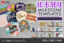 Load image into Gallery viewer, Monthly Milestone Disc SVG Bundle