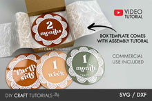 Load image into Gallery viewer, Monthly Milestone Disc SVG Bundle
