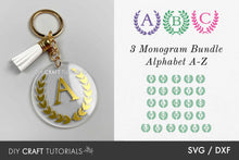 Load image into Gallery viewer, Laurel Wreath Monogram SVG