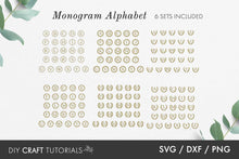 Load image into Gallery viewer, Monogram Wreath Bundle - 6 Alphabet Sets