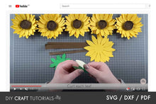 Load image into Gallery viewer, Sunflower SVG template
