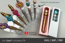 Load image into Gallery viewer, Beaded Pen Display Box Template