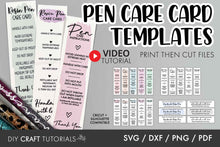 Load image into Gallery viewer, Pen Care Card Templates