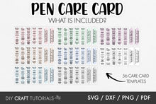 Load image into Gallery viewer, Pen Care Card Templates