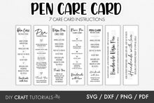Load image into Gallery viewer, Pen Care Card Templates