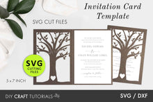 Load image into Gallery viewer, Tree Wedding Invitation Template